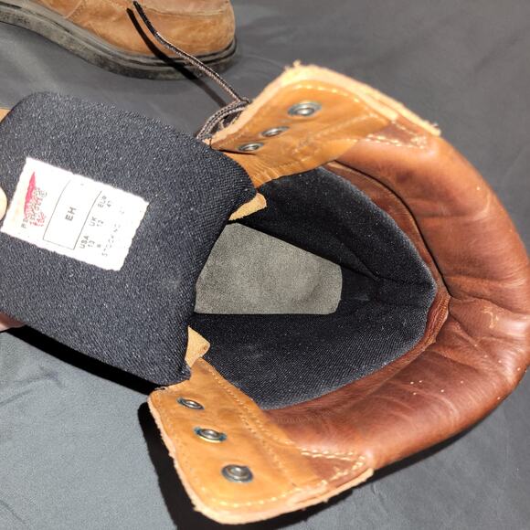 Red Wing 403 Boots Men 13 Moc Toe Leather And Canvas US 2005 Vintage Work Chore - Picture 9 of 10